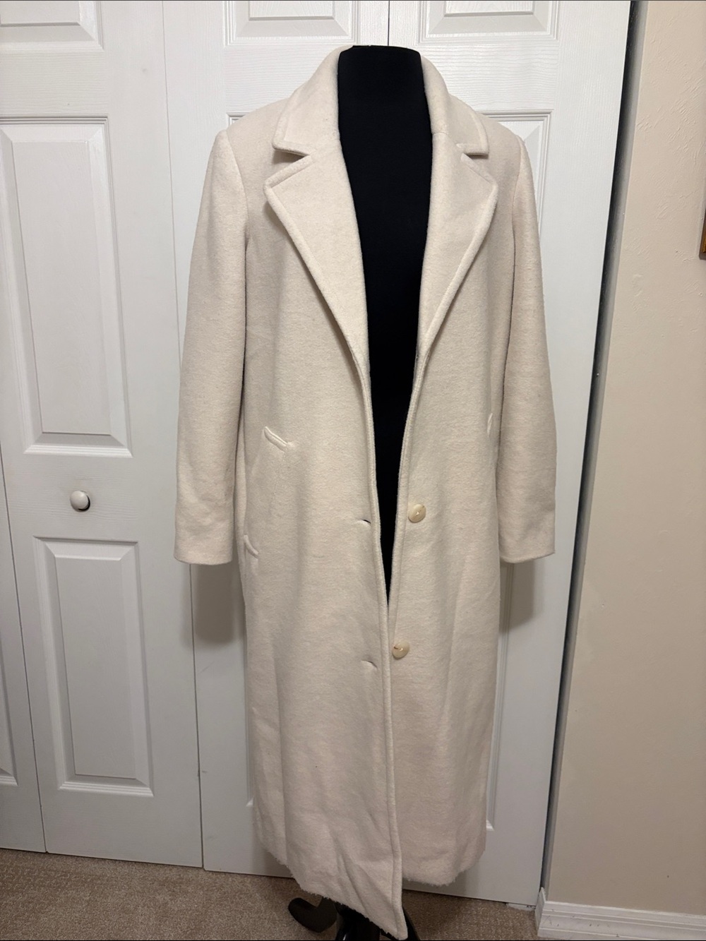 NWT Z Supply Conway Plush Coat Sea Salt White Midi Long Jacket Size Small. - Picture 7 of 12